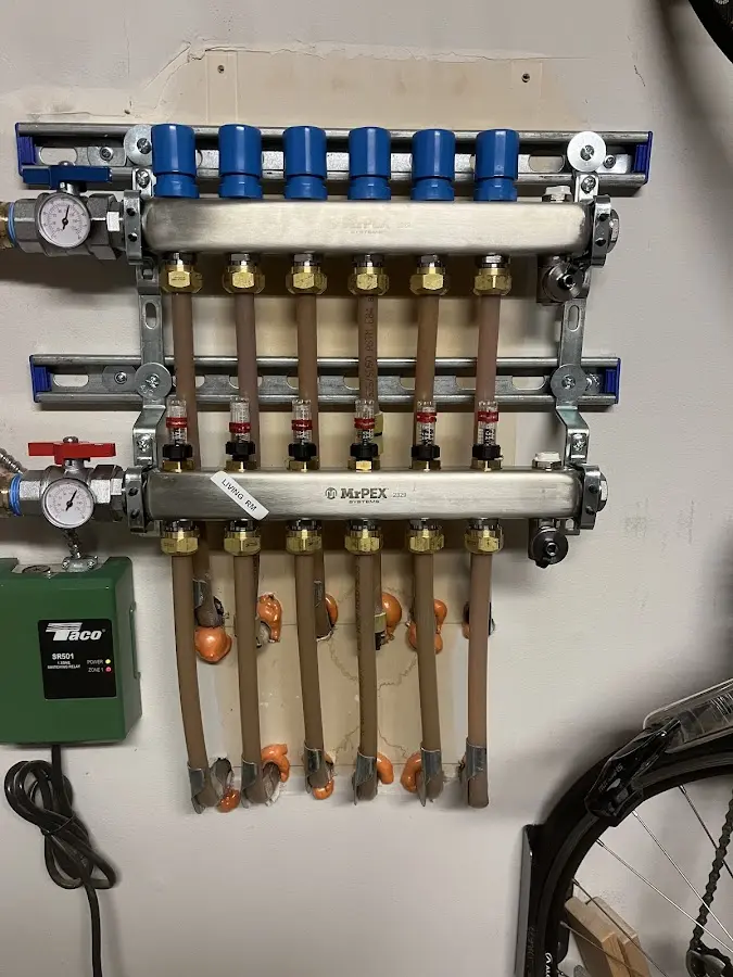 Plumber performing Leak Detection at a residential property in Krum